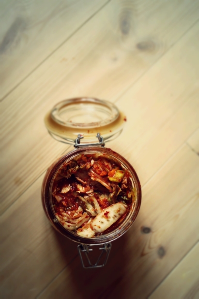 Kimchi ovanifrån