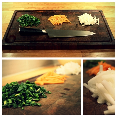 Kimchi ingredienser collage